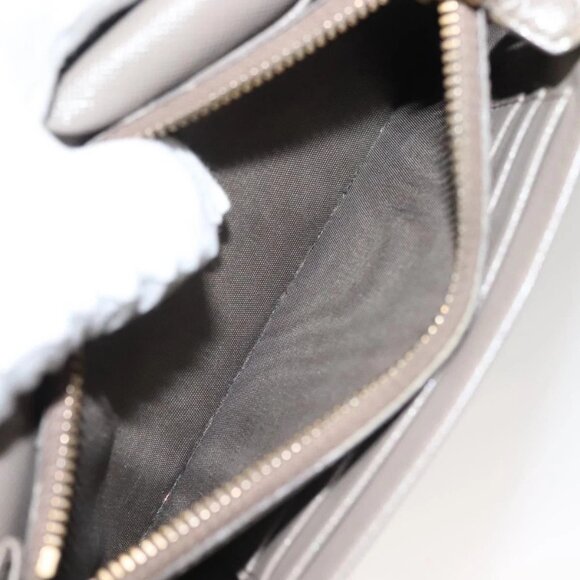 PRADA Shoulder Wallet Bag Safiano leather Beige Gold Auth 133393 - Picture 13 of 16